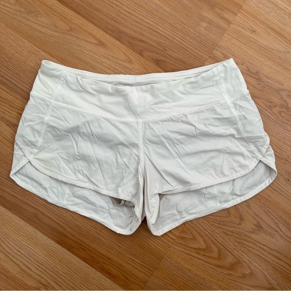 ★ SOLD ★ White Lululemon Speed Athletic Shorts Size 6